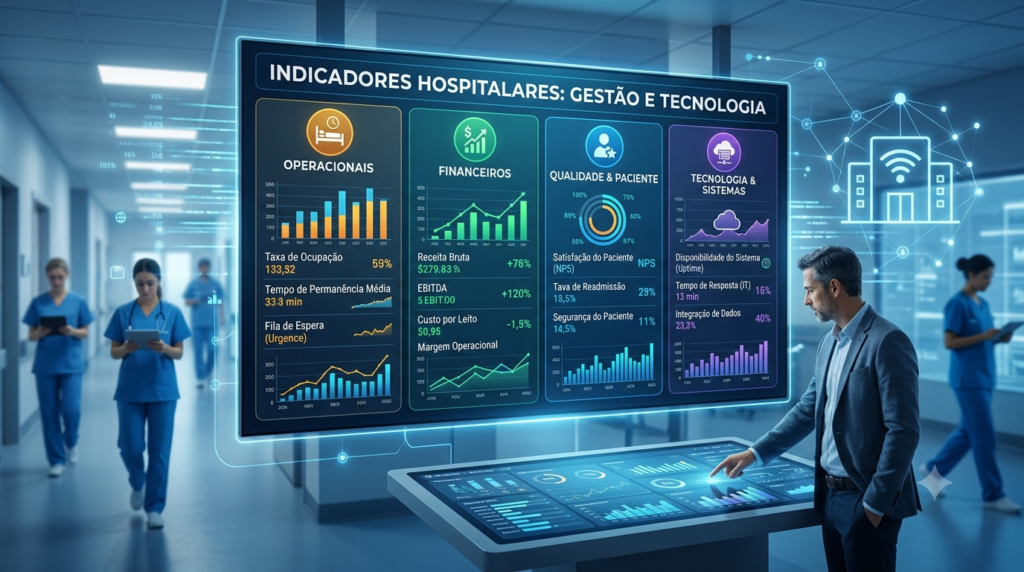 Indicadores financeiros assistenciais e operacionais para hospitais